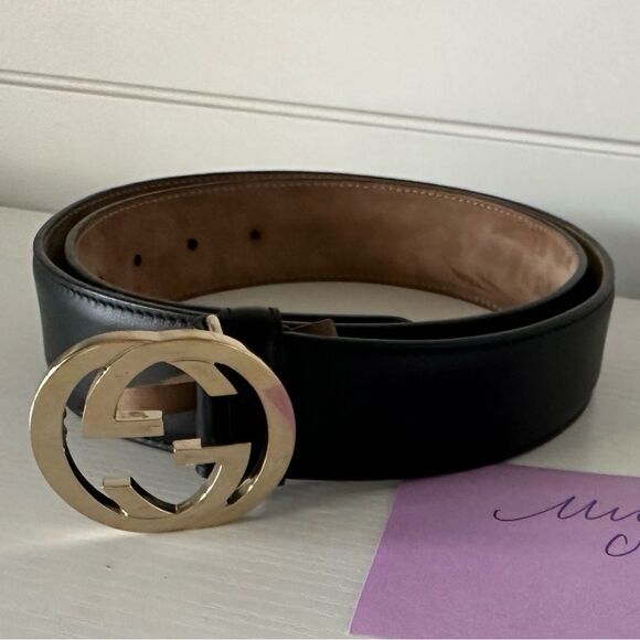 Black Gucci GG Interlocking Belt - Picture 2 of 9